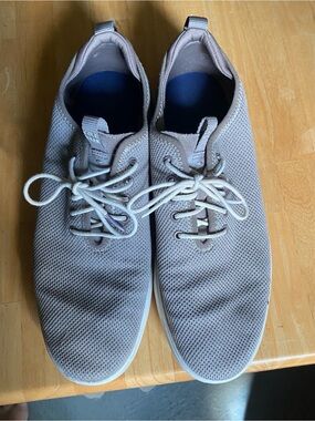 Cole Haan Men’s Knit Lace-Up Sneakers in Light Gray